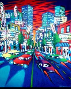 'City Sunset "Street Scenes"' by Talmadge James